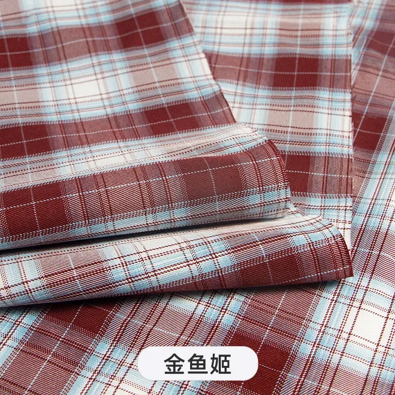 Plaid Fabric By The Meter for Japanese Jk Uniform Skirts Clothing Hair Band Clothes Pillowcases DIY Sewing Textile Anti Wrinkle