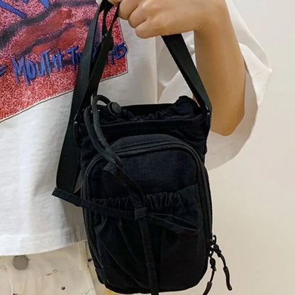 Bowknot Water Bottle Sling Bag Large Capacity Adjustable Gym Bottle Bag Waterproof Convenience Crossbody Sports Bottle Bag Gym