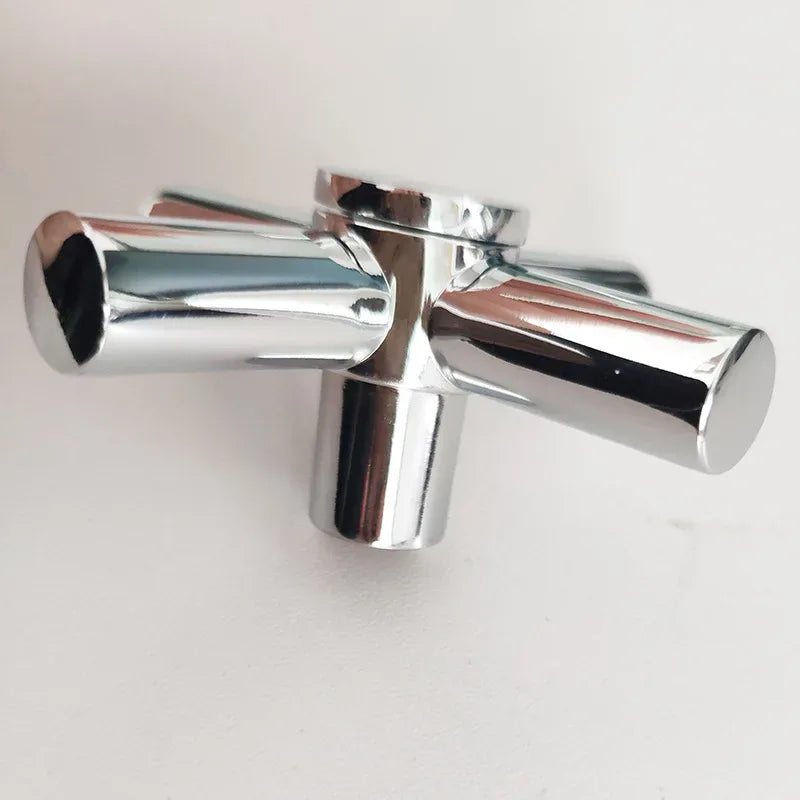 Cross Faucet Handle Knob Zinc Alloy Handwheel Universal Hot Cold Sink Taps Switch For Kitchen Bathroom Tap Replacement Parts