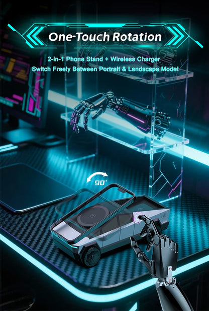 New Cybertruck Multifunctional 3-in-1 Wireless Charger Desktop Qi2 Charger for IPhone (15W),Iwatch (5W), Airpods (2.5W) Charging