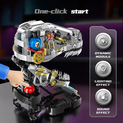 Mechanical Dinosaurs Building Blocks Model Simulated Electric Toys Christmas Gifts for Boys Kids Children Technical Toy Ornament