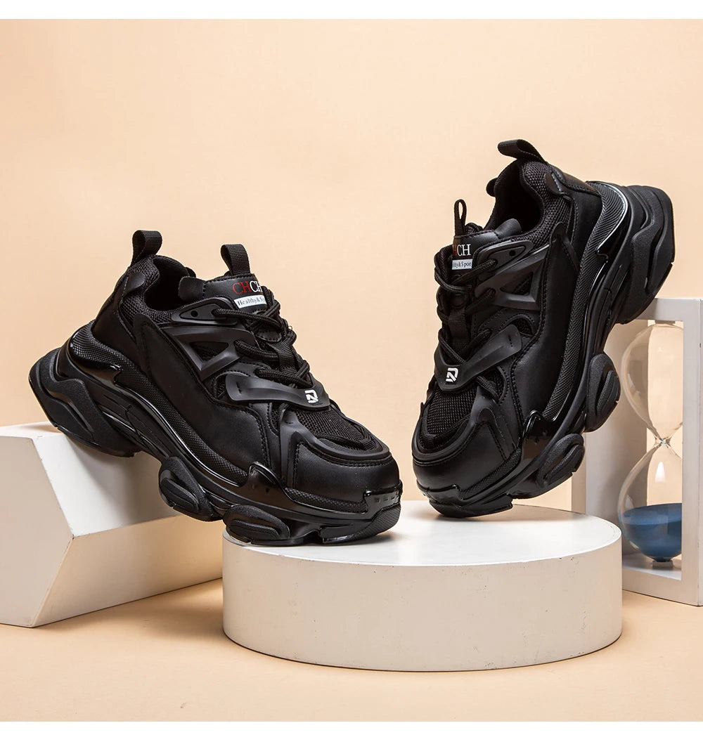 CH 2023 Women's Shoes Summer New Thick Sole Casual Sports Shoes Women's Lightweight Versatile Lace up Dad's Shoes