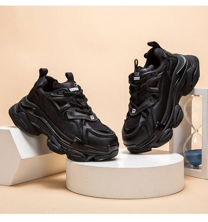 CH 2023 Women's Shoes Summer New Thick Sole Casual Sports Shoes Women's Lightweight Versatile Lace up Dad's Shoes