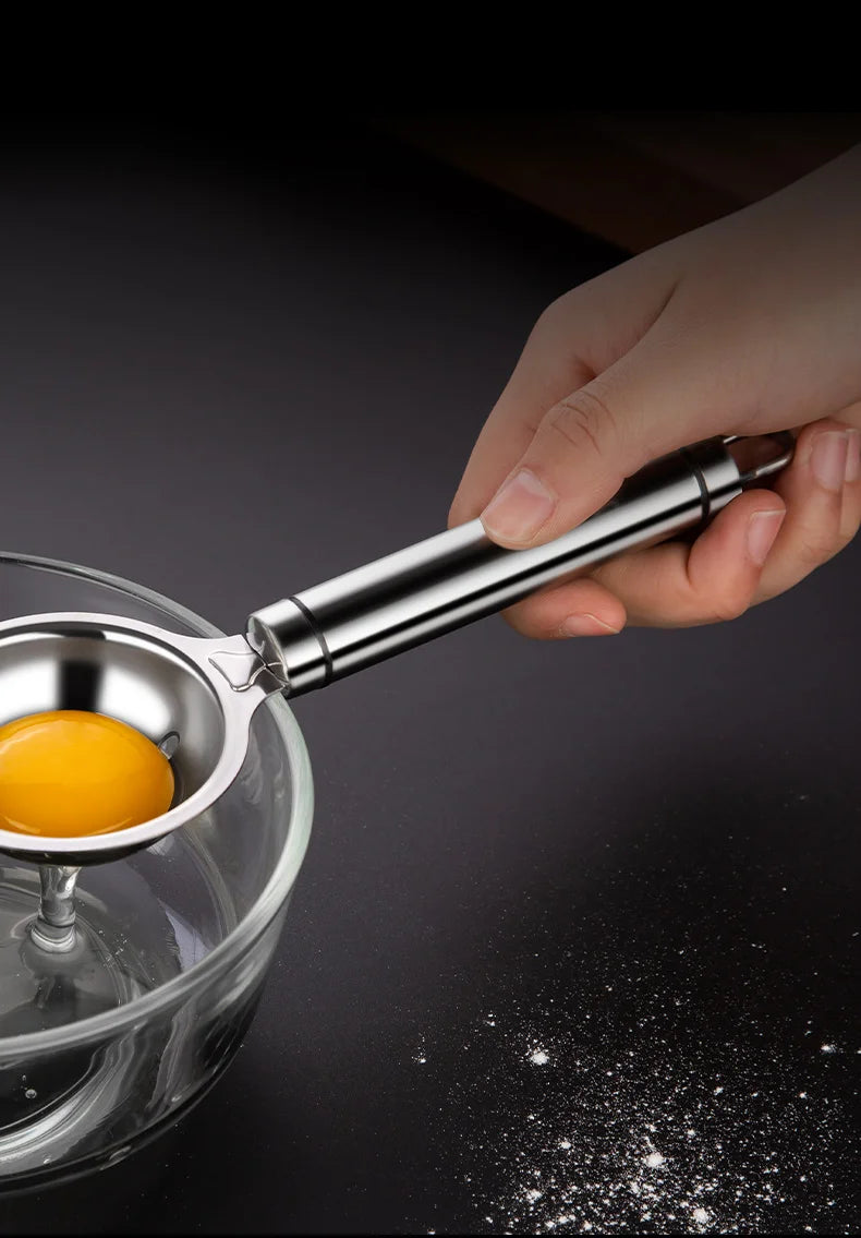 Egg White Separator Stainless Steel Tools Eggs Yolk Filter Gadgets Kitchen Accessories Separating Funnel Spoon Divider Utensils