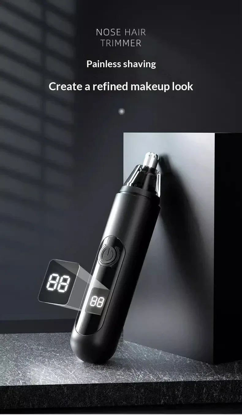 Mini Electric Nose & Facial Hair Trimmer Painless Safe for Men Women Ears Eyebrow Portable Waterproof Rechargeable Grooming