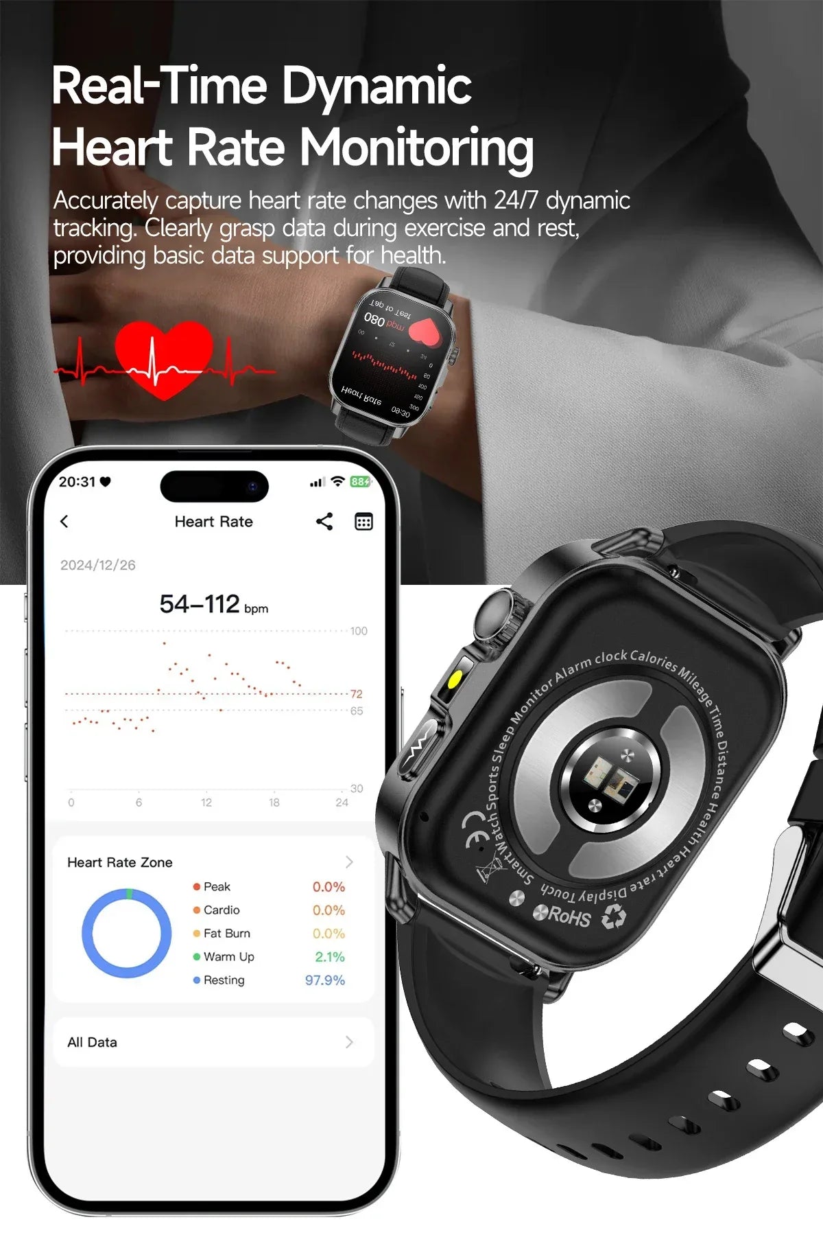 2026 New Health Smart Watch Precise Measurement ECG+PPG Blood Pressure Uric Acid Body Fat Analysis call SmartWatch For Men Women