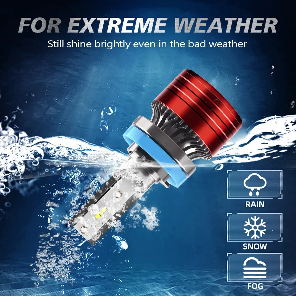 H11 LED Headlight Canbus 50000LM Light Bulbs With Fan Turbo Lamp 6500k Auto LED H7 H8 H9 9005/HB3 Light Fog Lamp Plug&Play