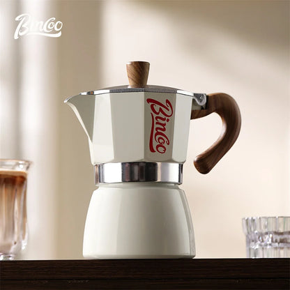 Bincoo Coffee Moka Pot Set with Electric Heating Plate for Home Use Small Espresso Extraction Machine Complete Brewing Kit