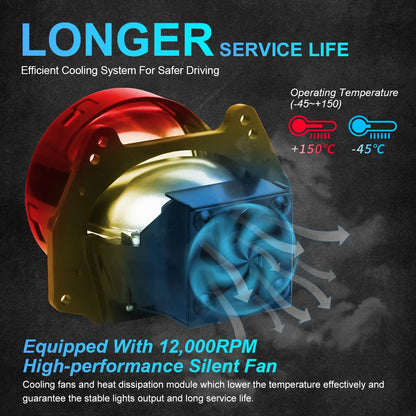 2PCS 3 Inch Bi LED Projector Headlights Lenses for Hella LED Lights Projector 130W 60000LM Diode Headlamp Car Accessories