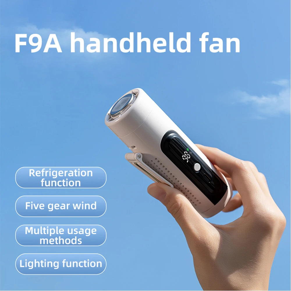 USB Rechargeable Mini Travel Fan 3000mAh High Battery Capacity 3-in-1 Handheld Neck Fan with 199 Levels Wind Speed Pocket Fan