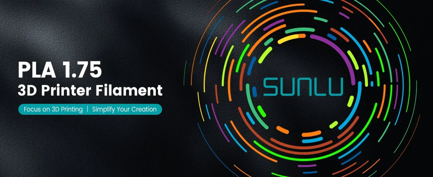 SUNLU 1KG PLA /Clear 3D Printer Filament 1.75mm 1000g Spool (2.2lbs) Neatly Arranged No Knot Filament Fit Most FDM Printer