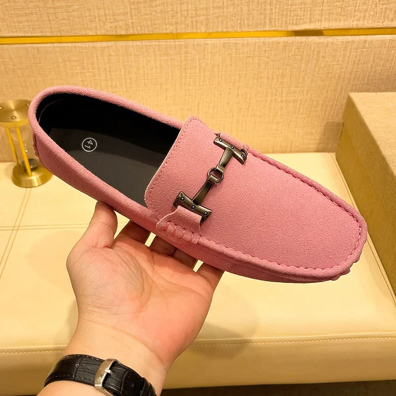 MAEDEF Suede Men Casual Shoes Lazy Shoes Male Breathable Slip-on Mens Driving Flat Shoes Comfortable Boat Shoe Loafers Moccasins