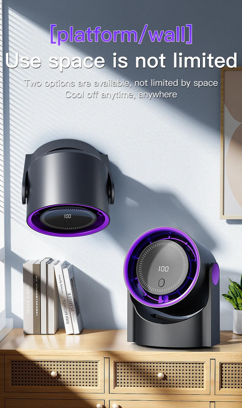 Mini Desktop Circulating Fan 4 Speed Wind Control Electric High-speed Fan USB Rechargeable Mini Circulating Cooling Fan