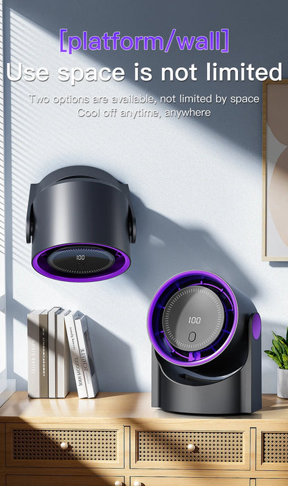 Mini Desktop Circulating Fan 4 Speed Wind Control Electric High-speed Fan USB Rechargeable Mini Circulating Cooling Fan