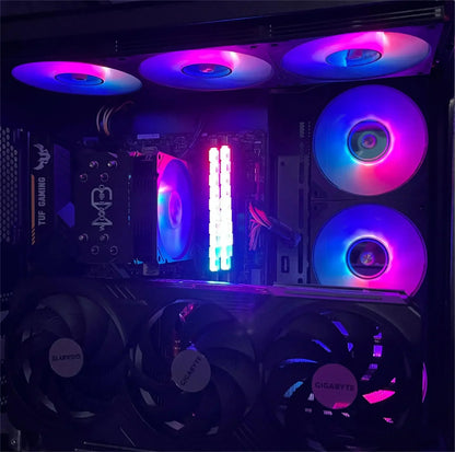 Wovibo 4 Tubo De Calor Cpu  Cooler Fan Ventilador Pwm 4Pin Argb Rgb Intel 115x1200 1700 2011 X79 X99 Amd Am4 Am5 Radiador