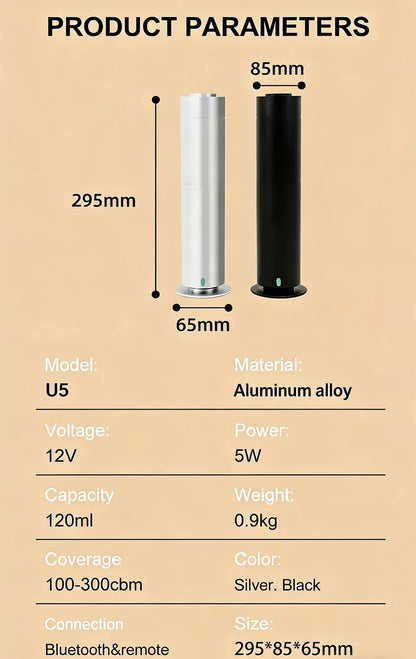 Bluetooth Smart Scent Air Machine Hotel Collection Diffuser for Essential Oil Waterless Diffuser for Home Hotel Room Fragrance