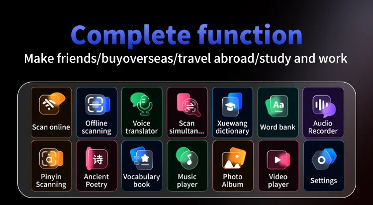 Translation Pen For Teacher Student Smart Voice Scan Translator Pen Multifunction Dictionary Translation Business Travel Abroad