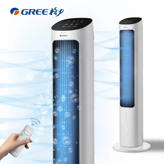 220V GREE Household Air Conditioning Fan Purification Humidifier Tower Fan Energy Saving Remote Control Fan Ac Unit Portable by PDG ibma