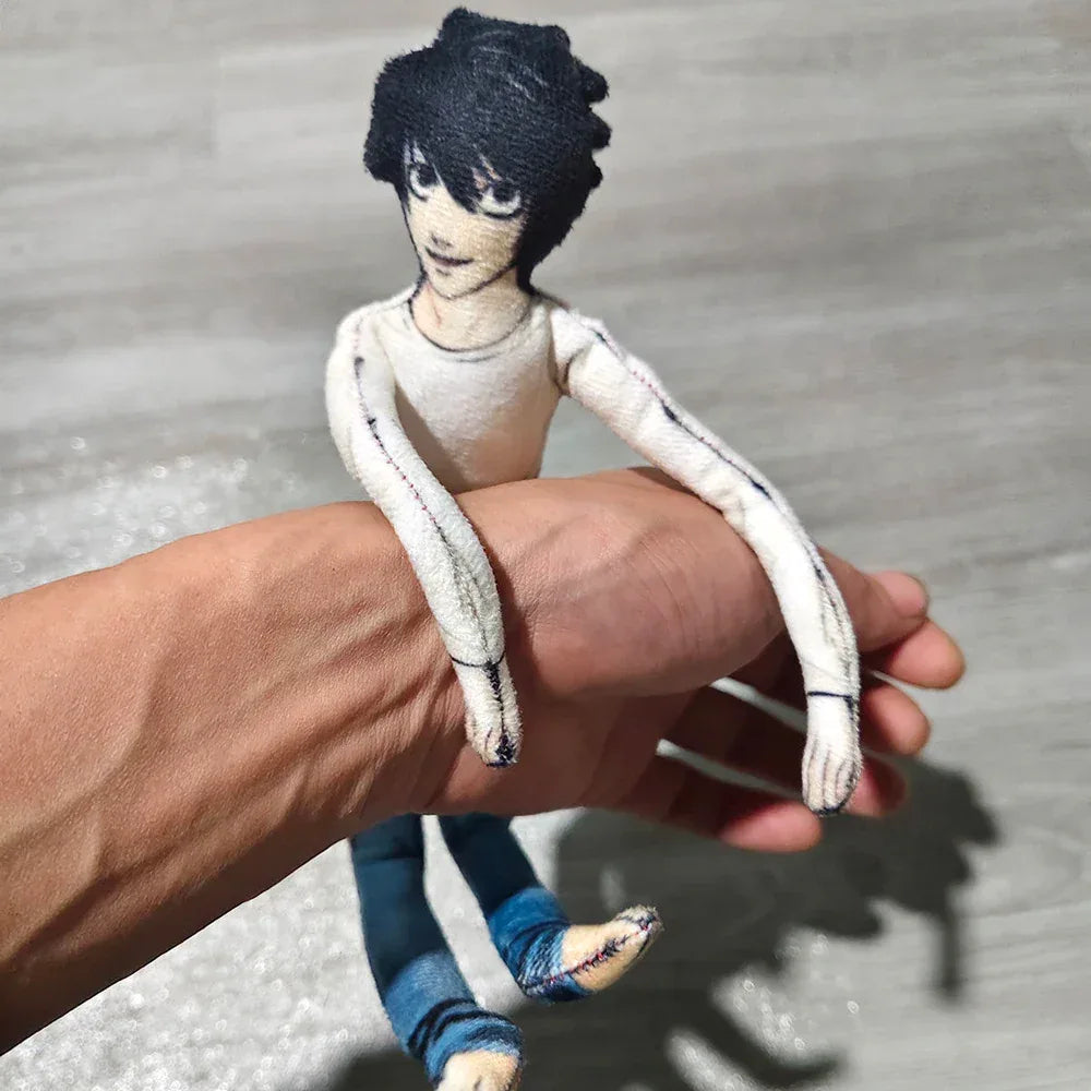 Anime Death Note L.Lawliet Cosplay Doll Plush Stuffed Dolls Abstract Joint Flexible Room Decoration Halloween Mascot Soft Props