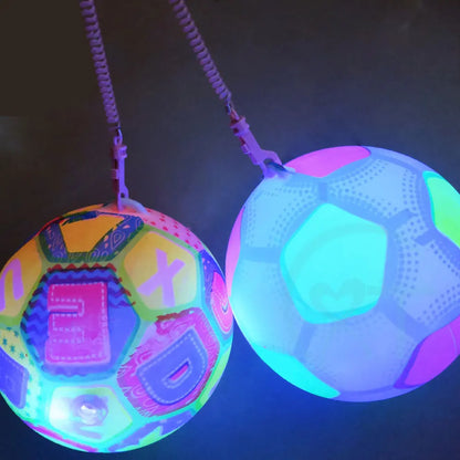 Luminous Ball Flashing Sport Fitness Portable Inflatable Throwing Bouncy Ball Rubber Parent-child Outdoor Interactive Games Toys