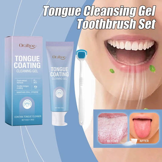 Tongue Cleaning Gel Removes Tongue Coating Inhibits Oral Bacteria Improve Bad Breath Fresh Breath Care Tongue Cleaning Gel Set by PDG ibma