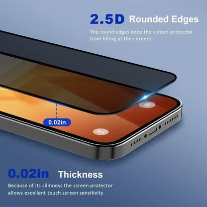 1-5Pcs Full Cover Privacy Screen Protector For iPhone 16 15 13 11 14Pro Max Anti Spy Tempered Glass For iPhone X XS Max XR by PDG ibma