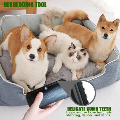 Upgraded Pet Professional Brush Dog Hair Remover Pet Fur Knot Cutter Puppy Cat Comb Brush Dog Grooming Shedding Supplies Deshed