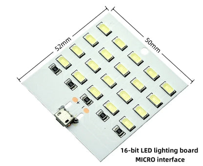 5730 SMD LED Light Panel 5V 450mA Micro USB Powered for Emergency Night Lamp Mobile Charger