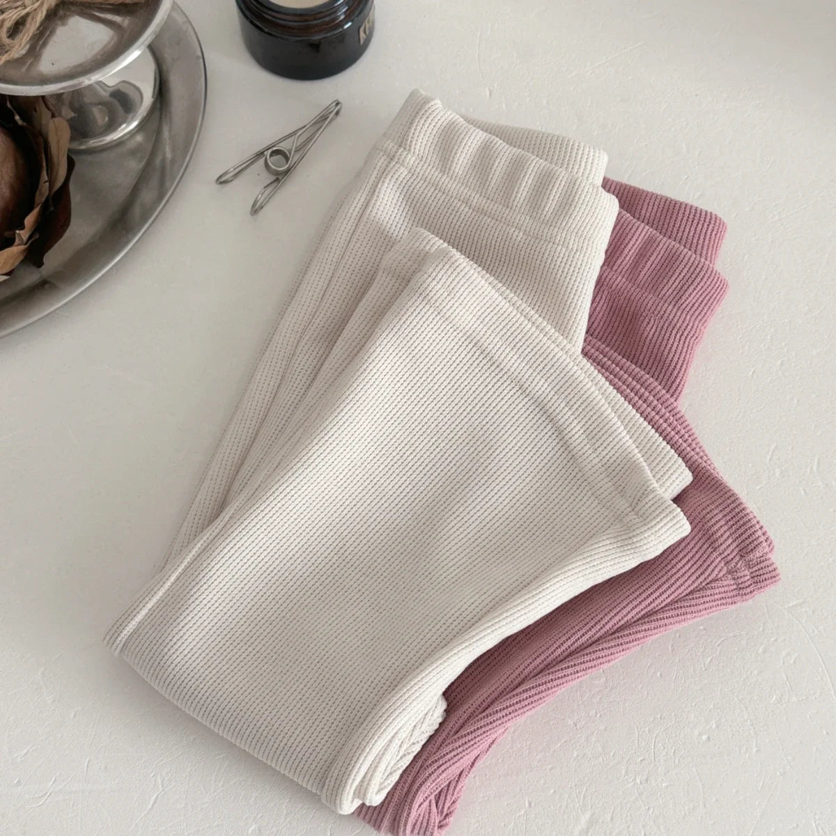 Baby Trousers Spring Loose Solid Color Bell Bottom Pants Newborn Girl Stretch Trousers Autumn Toddler Girl Clothes