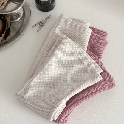 Baby Trousers Spring Loose Solid Color Bell Bottom Pants Newborn Girl Stretch Trousers Autumn Toddler Girl Clothes