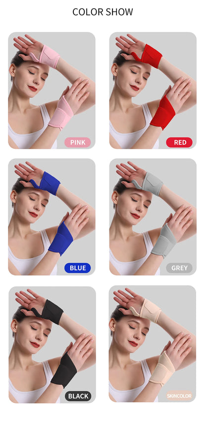 GOBYGO 1Pcs Wrist Support Sport Fitness Wristband Training Safety Hand Bands Sprain Gym Wrist Thumb Support Straps Wraps Bandage