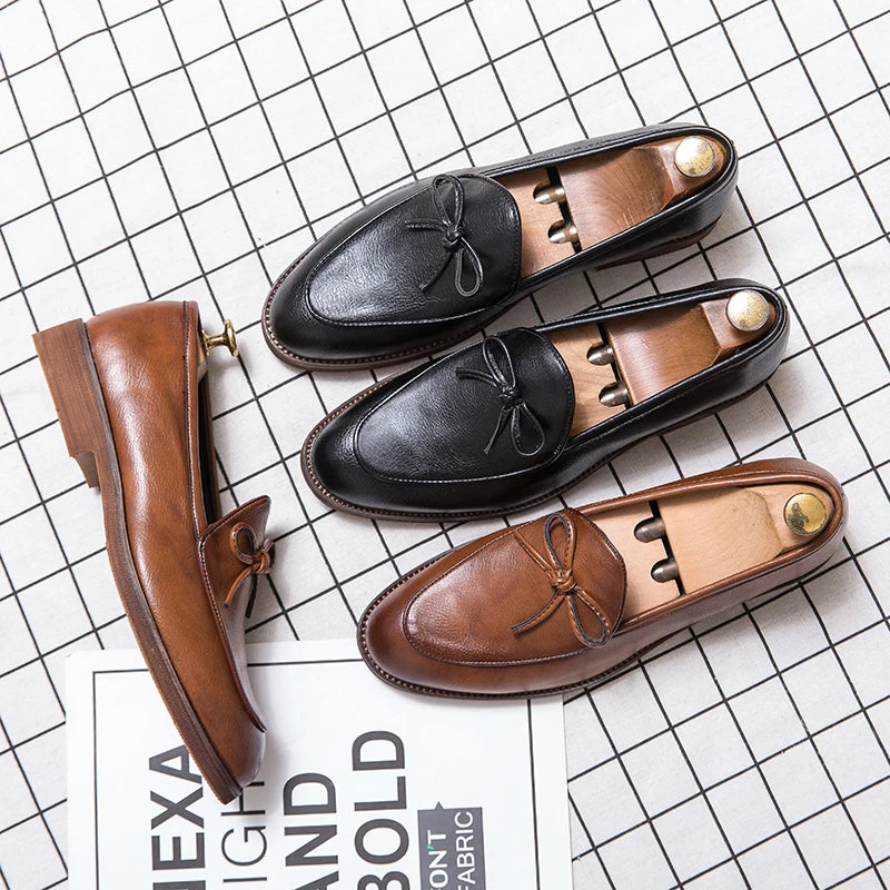 Men Casual Shoes Fashion business dress Soft Moccasins Loafers High-Quality men Leather Wedding shoes Gommino Zapatos Chaussure
