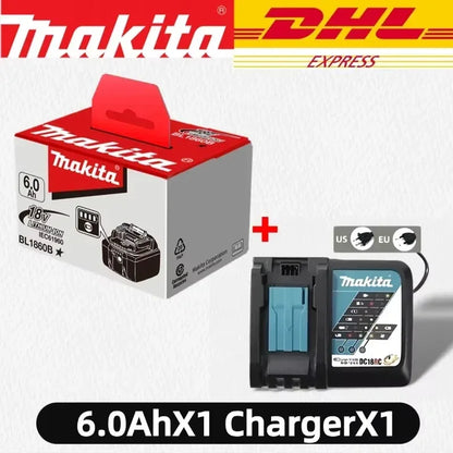 100% Original Makita 18V Battery 18V 6Ah Replacement Battery for Makita BL1860B BL1850 BL1840 BL1830 Li-ion Power Tool Battery