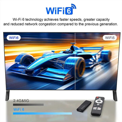 H96 MAX H313 TV Stick Allwinner H313 Quad Core mini smart TV BOX 4K Wifi6 BT5.0 Google voice assistant Smart Set Top Box