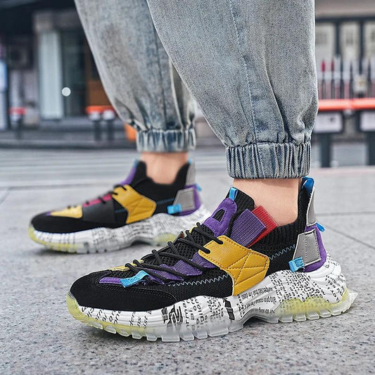 Thick-soled Lightweight Mesh Breathable Male Shoe 2023 Autumn New Mens Casual Shoes Fashionable Comfortable Outdoor Man Sneakers by PDG ibma