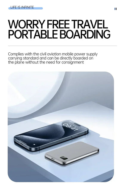 Lenovo Magnetic Magsafe Power Bank 500000mAh PD22.5W Wireless Quick Charging Portable External Battery for iPhone