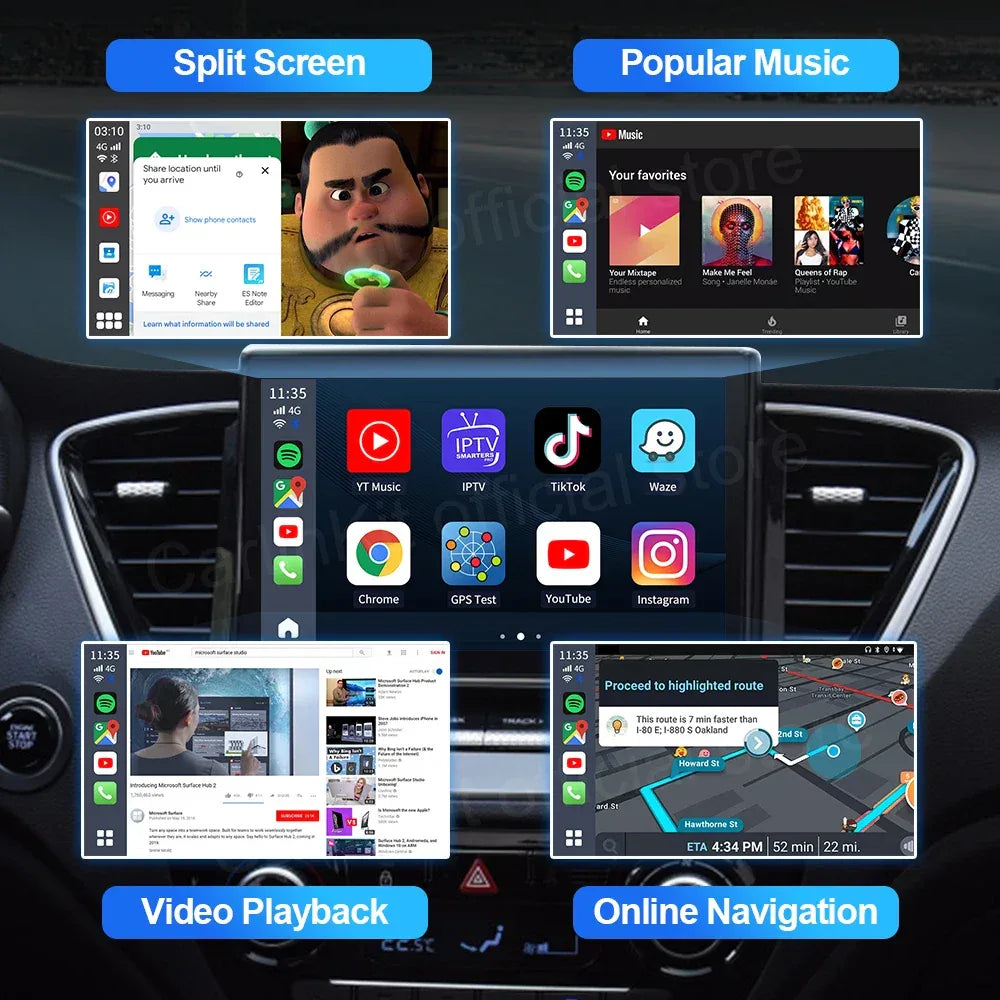 CarlinKit CarPlay Ai Box Android 13 Plus QCM6125 8-core Wireless Android Auto& CarPlay Car USB Adapter FOTA Upgrade For Netflix