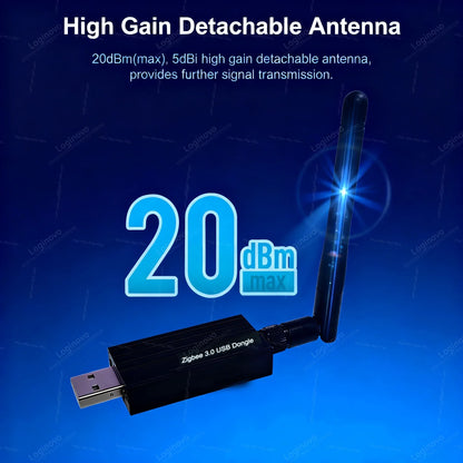 Zigbee 3.0 USB Dongle Universal Wireless Zigbee Gateway Hub With Antenna Support Home Assistant Zigbee 2MQTT ,OpenHAB
