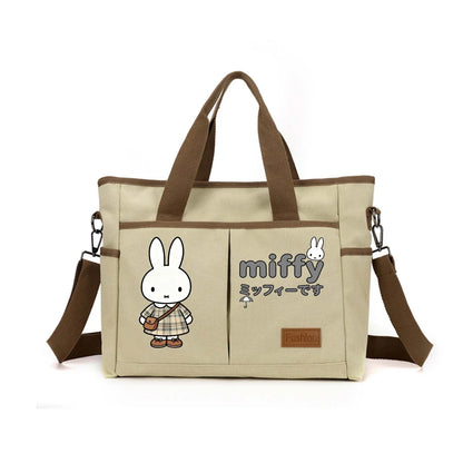 Miffy tote bag new large capacity Korean version casual simple commuting shoulder bag trendy versatile lightweight travel bag