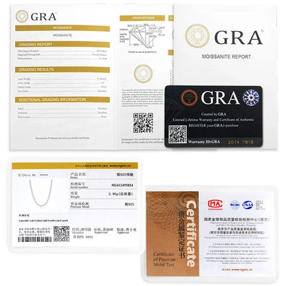 KNOBSPIN 7.5 - 12.81ct D VVS1 Moissanite Tennis Necklaces for Women GRA Certified 925 Sterling Silver Plated 18k Flower Necklace