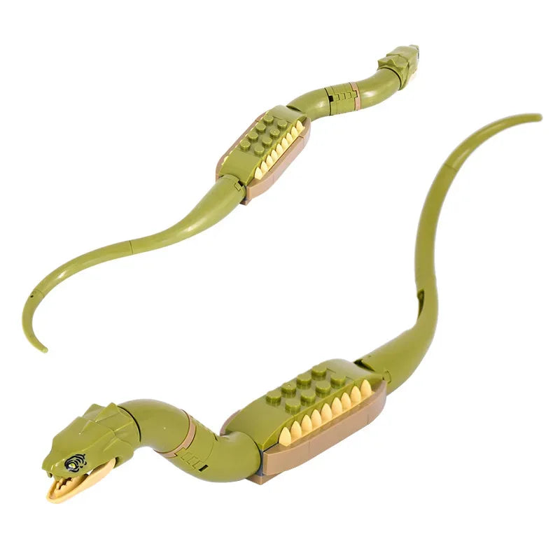 1Pcs Magical Basilisk snake Building Block Double-deck Bus Toys Brick for Kids Children Gift