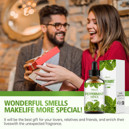 Peppermint essential oil has a refreshing aroma, delicate texture, moisturizing and is suitable for body care and hair care.