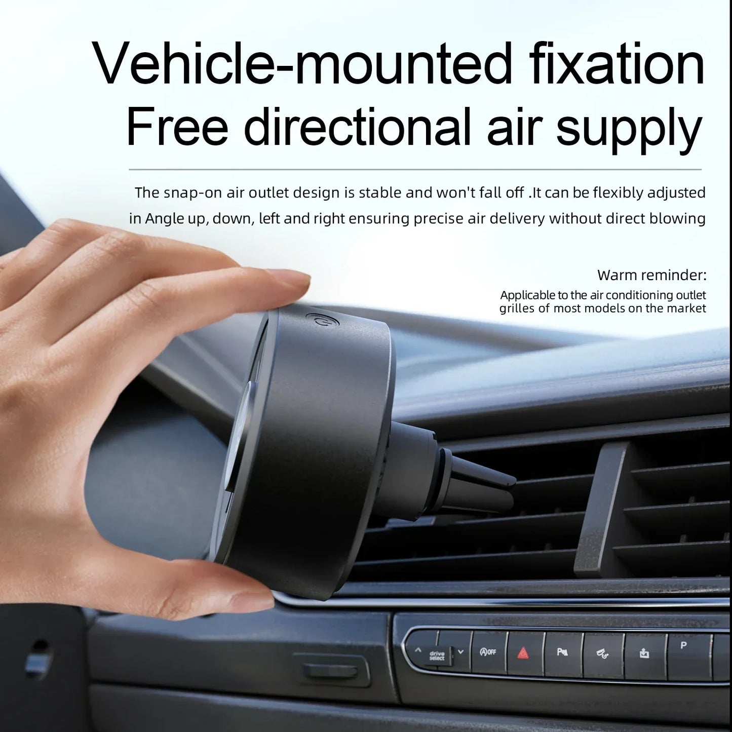 New car aromatherapy fan, USB cool seven color ambient lighting, three adjustable car fans, large truck van car fan