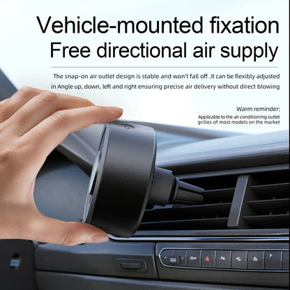 New car aromatherapy fan, USB cool seven color ambient lighting, three adjustable car fans, large truck van car fan