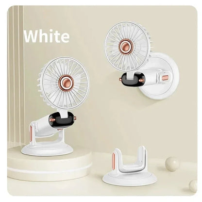 Portable Handheld Mini Fan 3000mAh Foldable Neck Hanging Fans 5 Speed Adjust USB Charge Fan with Phone Stand and Display Screen