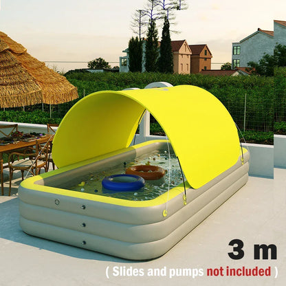 2/3M Large Swimming Pool Family Outdoor Party Pools Children's Inflatable Swimming Pool Sun Shade Folding Pool for Kids Baby Toy