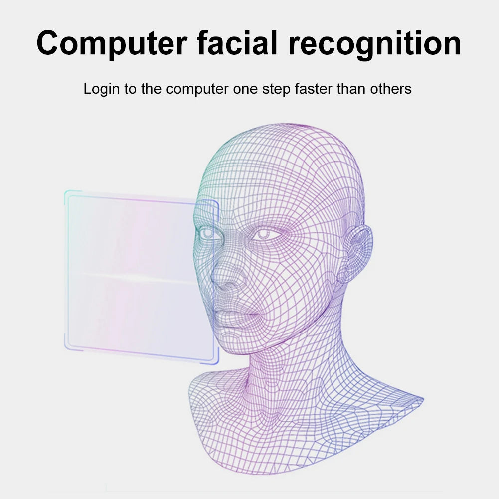 Facial Recognition Webcam Windows Hello 1MP 720P/2MP 1080P Web Camera IR Facial Recognition Login For Laptop PC Camera with Mic