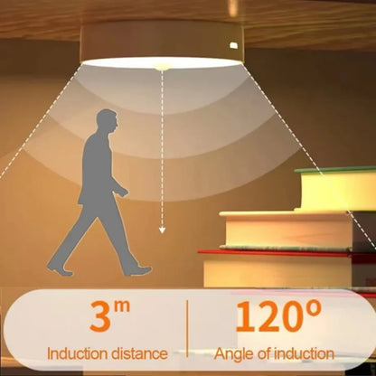 Night Light Motion Sensor Light USB LED Lamp With Switch Rechargeable Inductor Lights For Kitchen Stairs Hallway Closet Bedroom