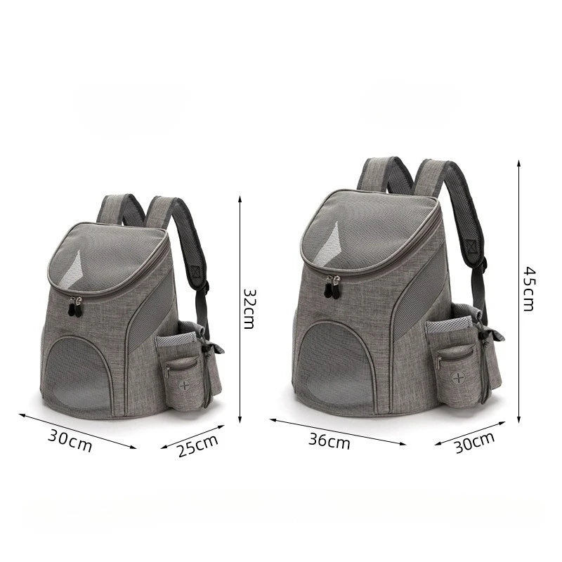 Pet Backpack Foldable Pet Portable Bags for Going Out Mesh Breathable with Side Pocket Cat Carriers Bags Dog Outside Backpack