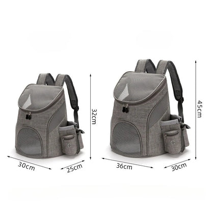 Pet Backpack Foldable Pet Portable Bags for Going Out Mesh Breathable with Side Pocket Cat Carriers Bags Dog Outside Backpack